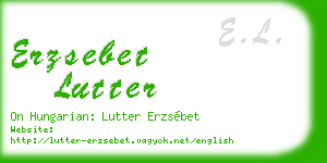erzsebet lutter business card