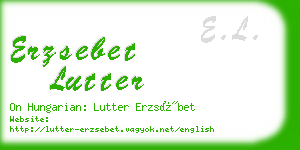 erzsebet lutter business card